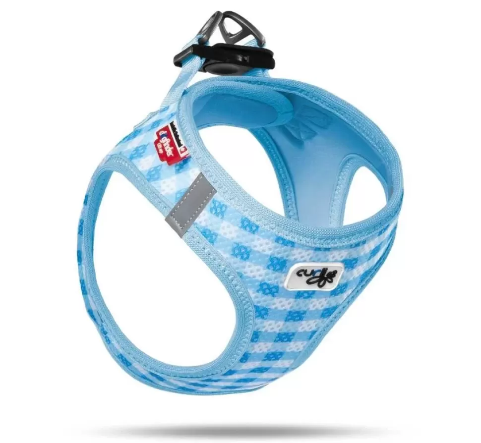 Curli Puppy Tuig & Riem Air Mesh Blauw