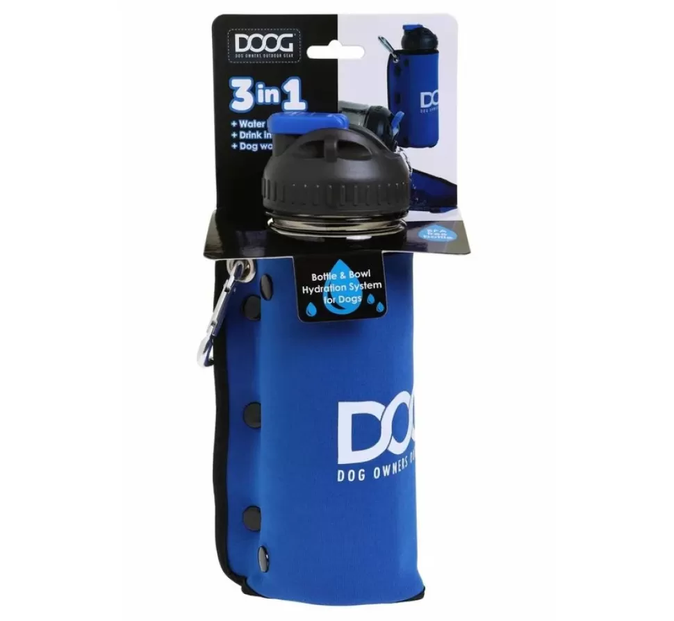 DOOG Waterfles Blauw 3-In-1