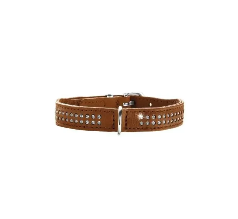 Hunter Hondenhalsband Diamond Elk Petit Cognac