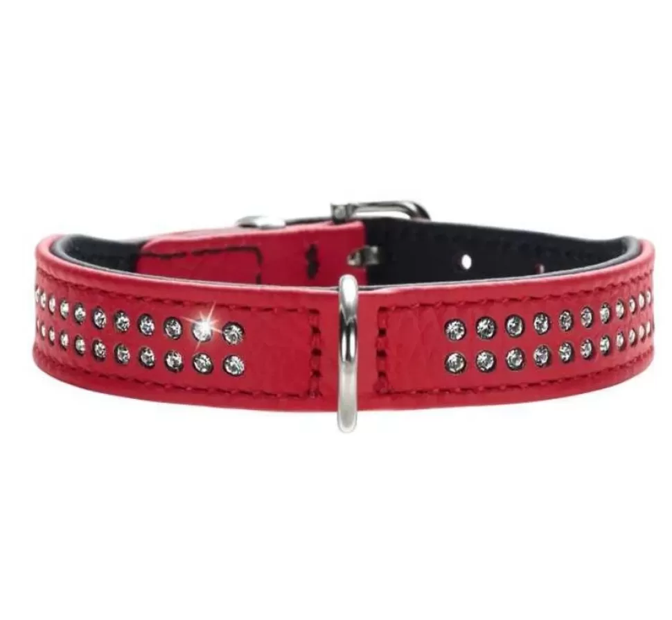 Hunter Hondenhalsband Diamond Petit Rood