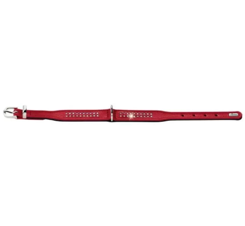 Hunter Hondenhalsband Diamond Petit Rood