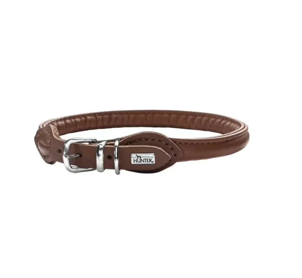 Hunter Hondenhalsband Round & Soft Bruin