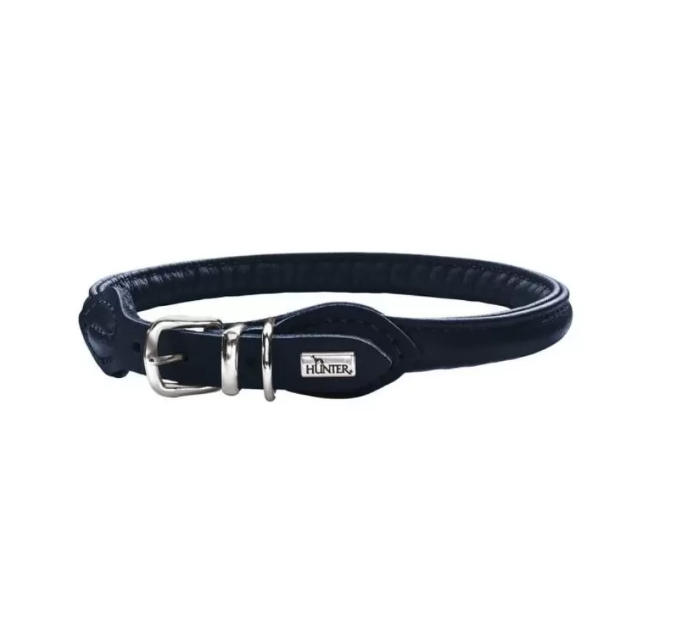 Hunter Hondenhalsband Round & Soft Donkerblauw