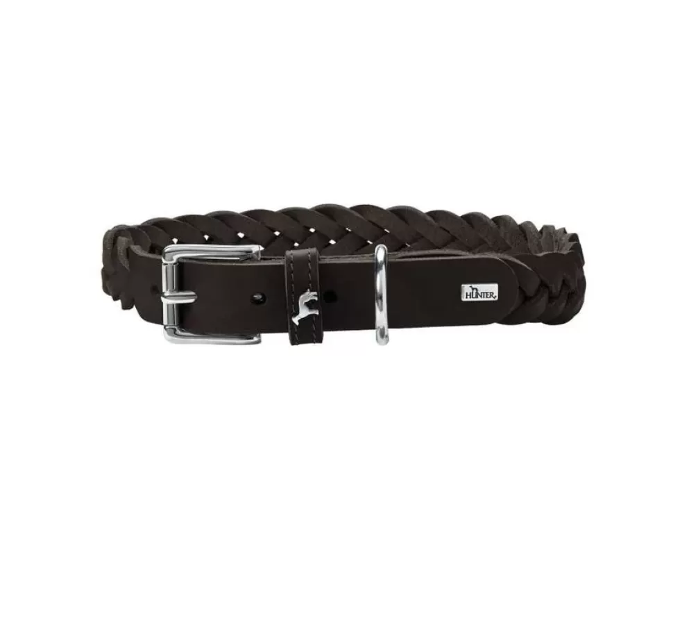 Hunter Hondenhalsband Solid Education Bruin