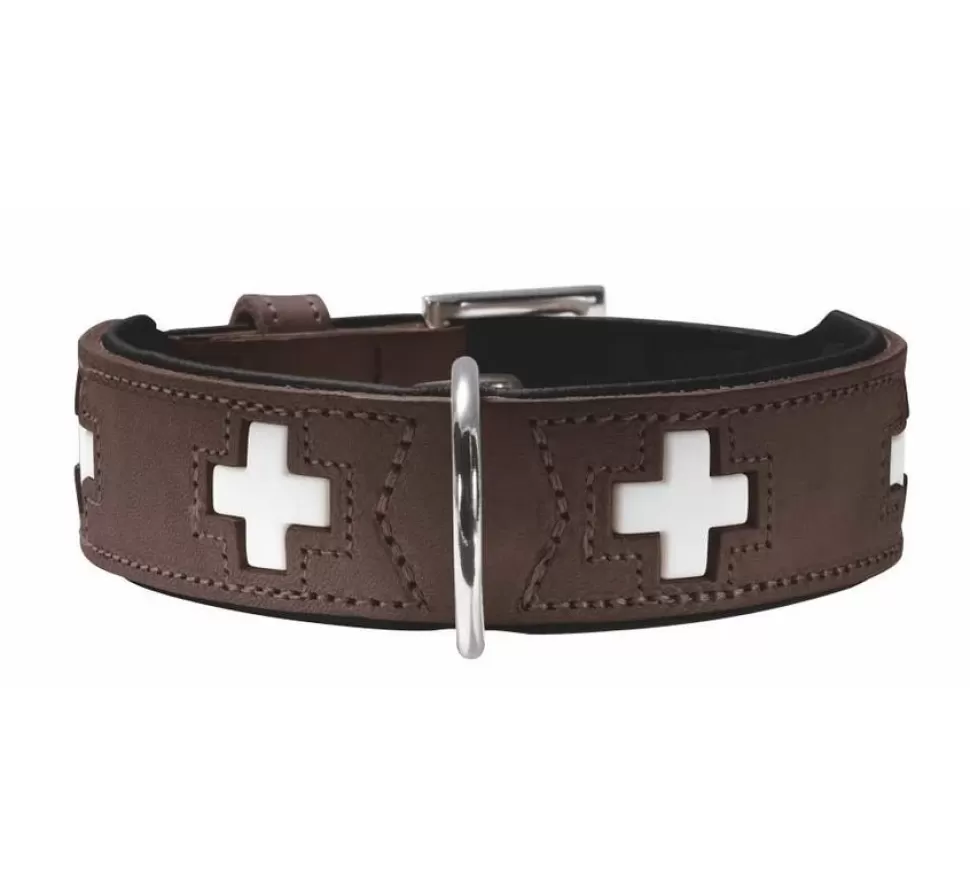 Hunter Hondenhalsband Swiss Bruin