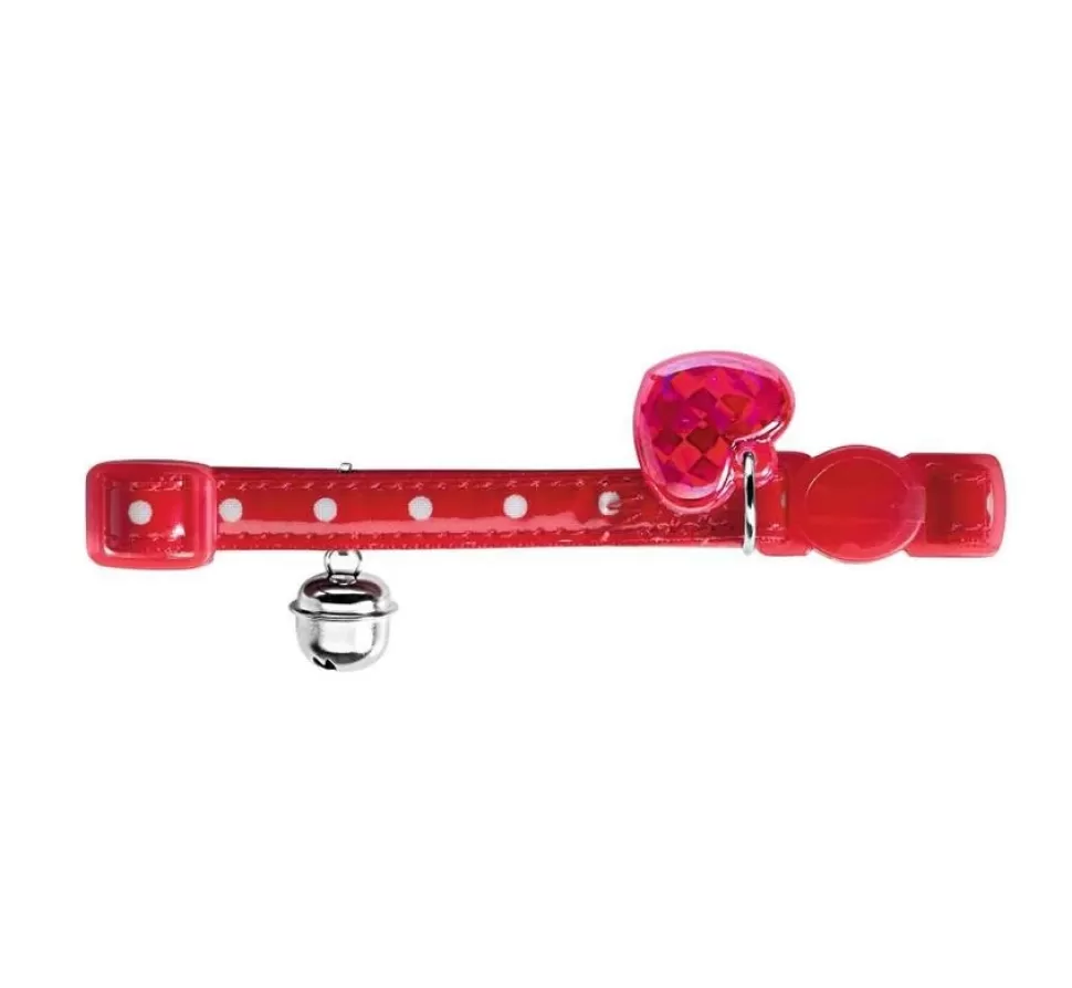 Hunter Kattenhalsband Glossy Dots Rood