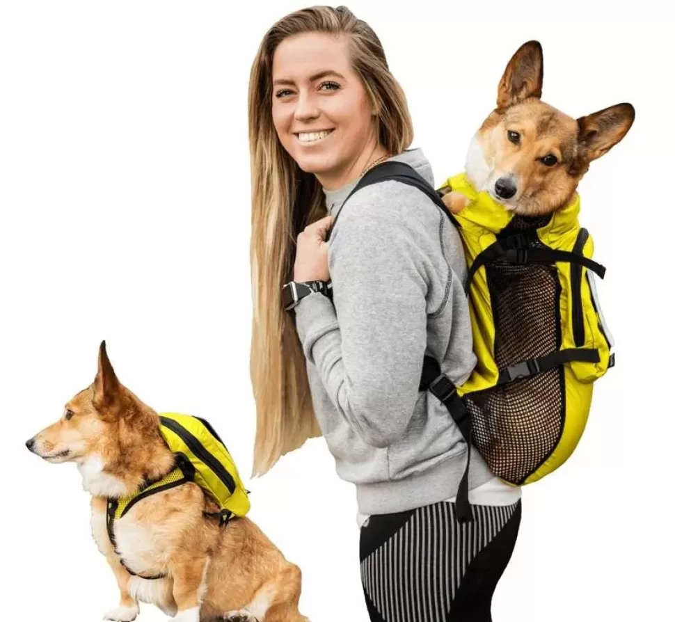 K9 Sport Sack Multifunctionele Hondenrugzak Walk On Geel