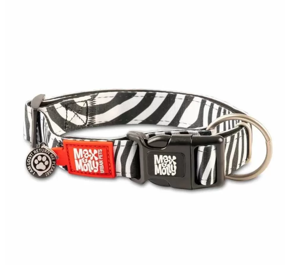 Max & Molly Hondenhalsband Zebra