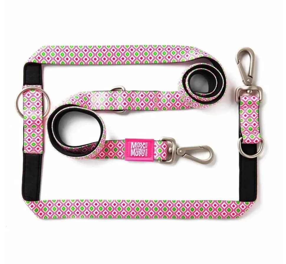 Max & Molly Hondenriem Multi Function Retro Pink