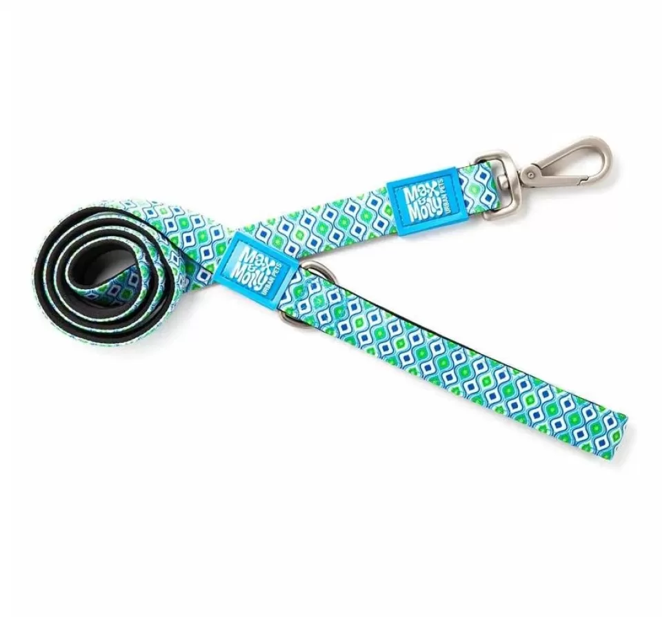 Max & Molly Hondenriem Short Leash Retro Blue