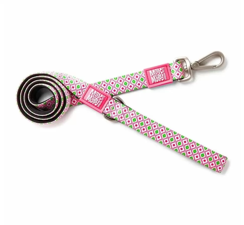 Max & Molly Hondenriem Short Leash Retro Pink