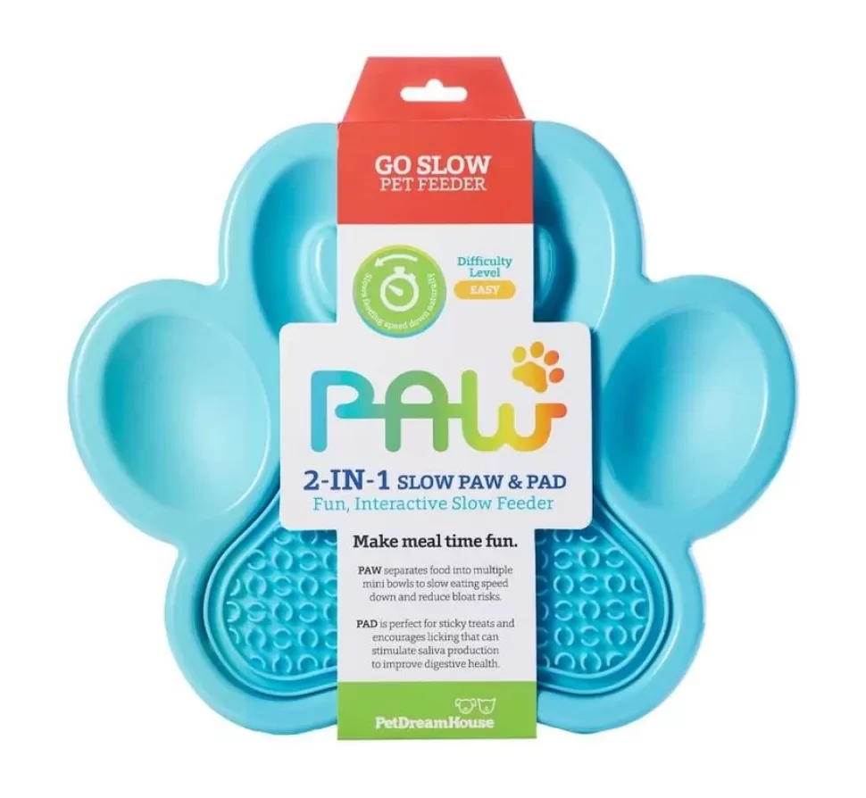 PDH Paw 2 In 1 Slow Feeder Blauw