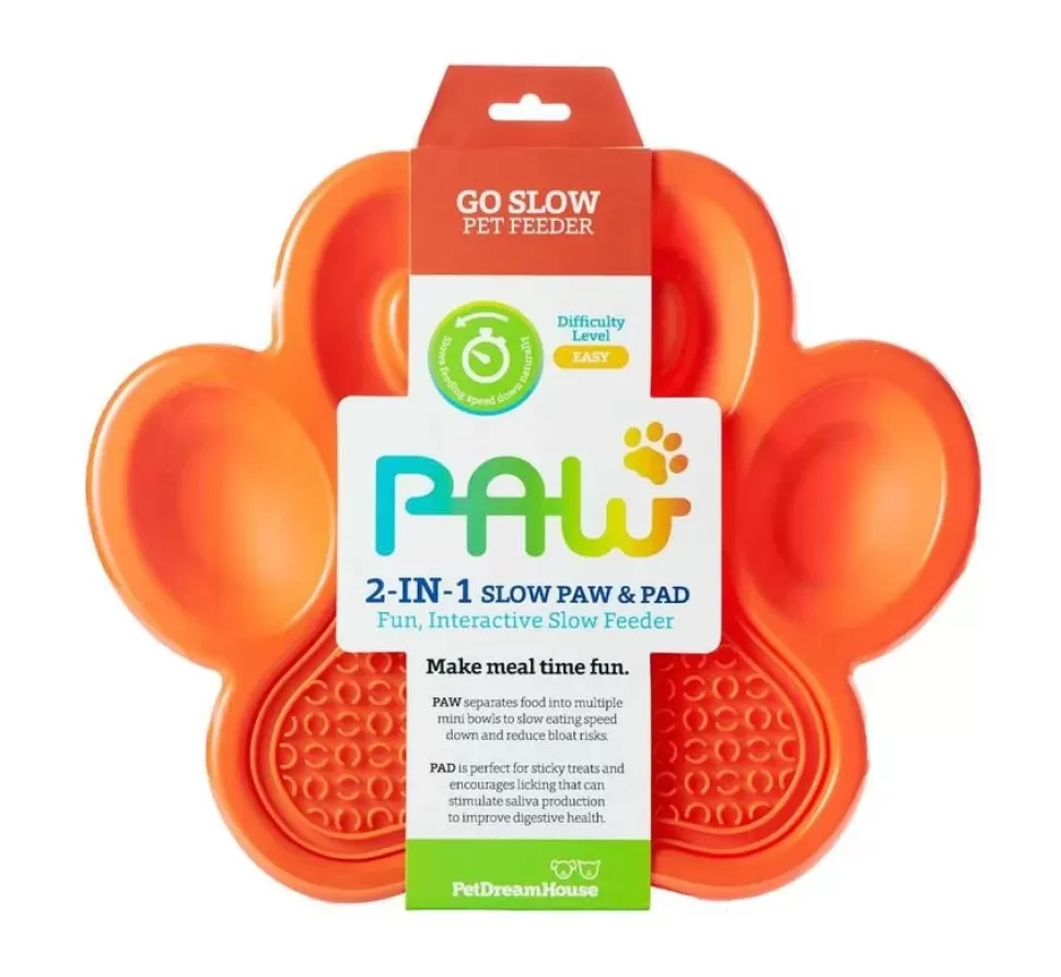 PDH Paw 2 In 1 Slow Feeder Oranje