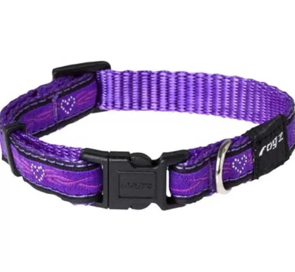 Rogz Hondenhalsband Purple Chrome