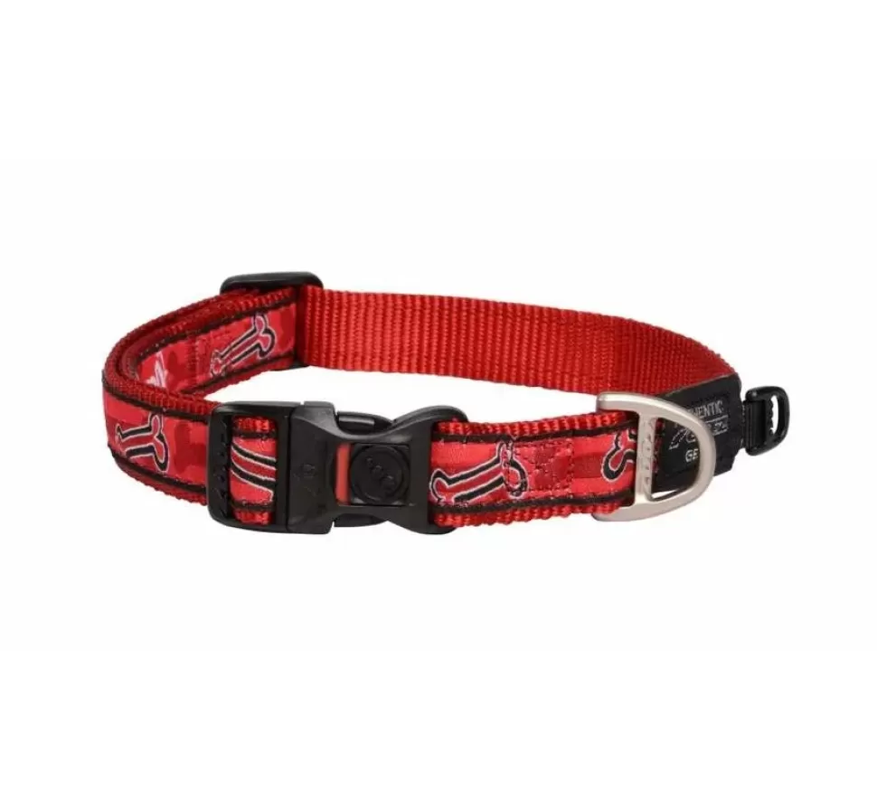 Rogz Hondenhalsband Red Bone