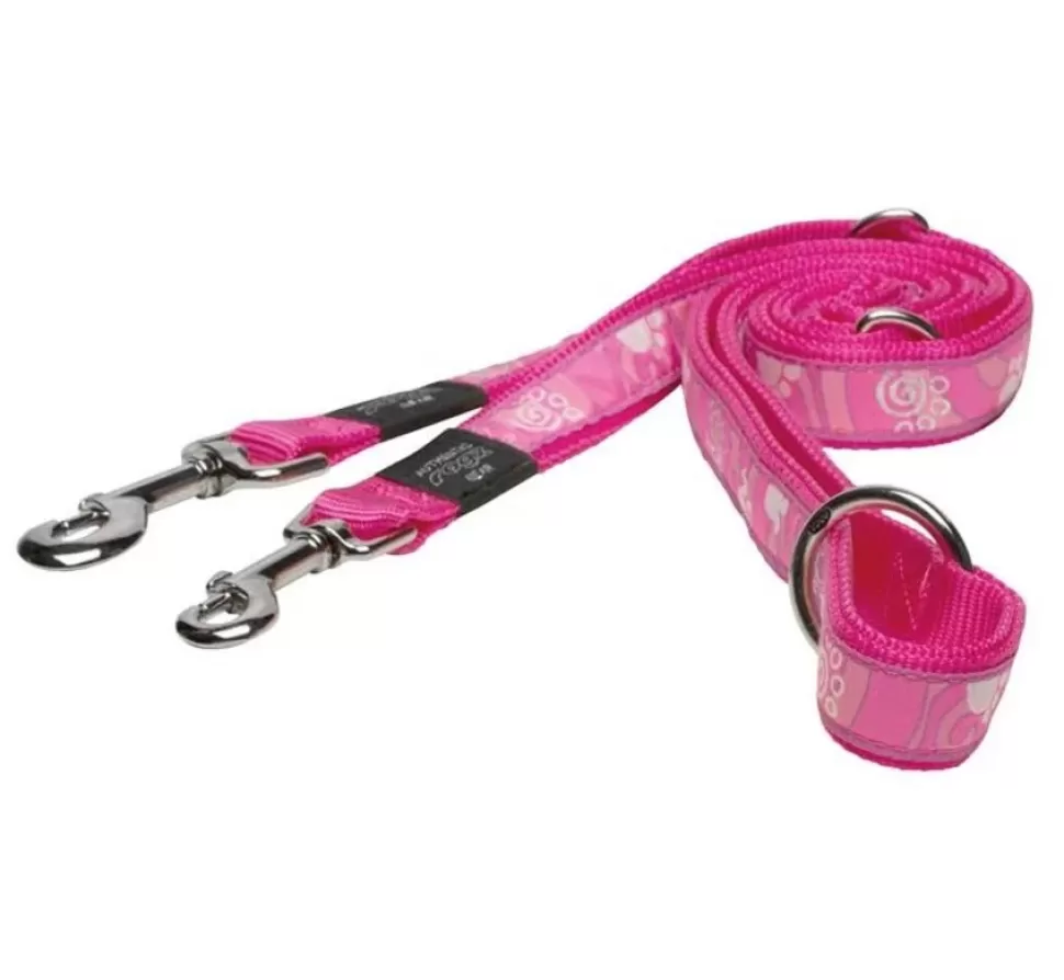 Rogz Hondenriem Multi Purpose Pink Paw