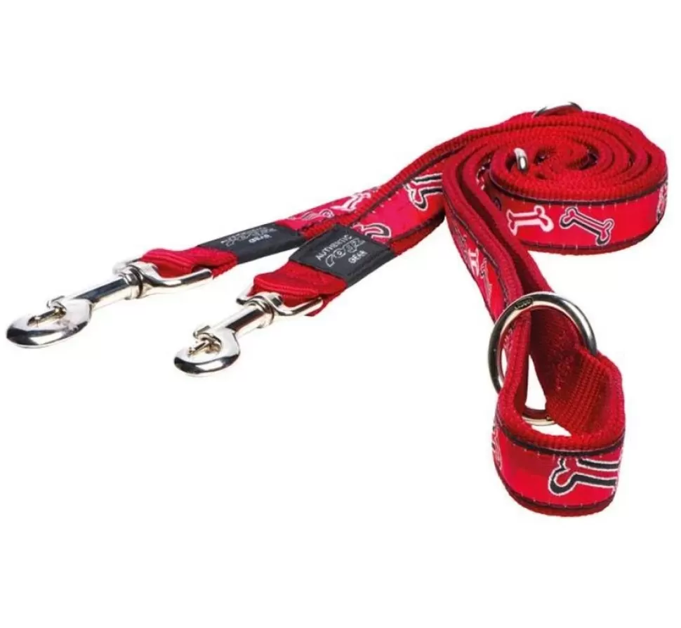 Rogz Hondenriem Multi Purpose Red Bone