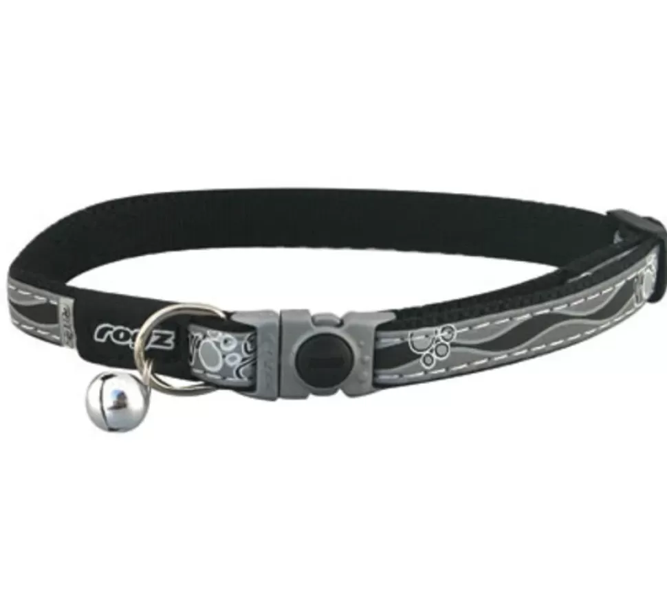 Rogz Kattenhalsband Nightcat Black Paws