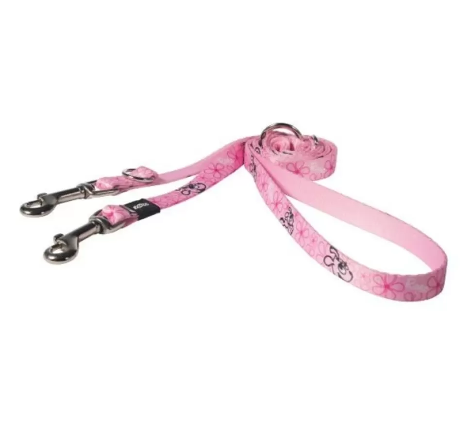 Rogz Puppy Hondenriem Multi Purpose Yoyo Roze